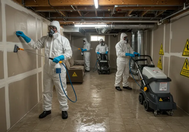 Basement Moisture Removal and Structural Drying process in Monte Vista, CO